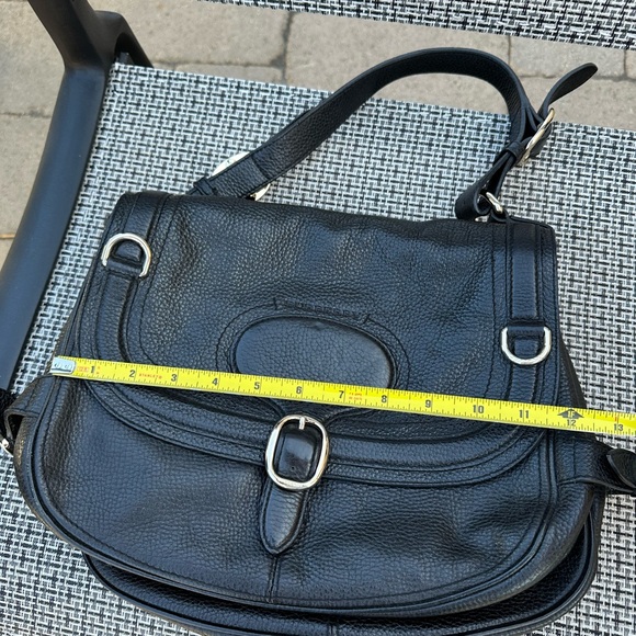 BURBERRY Black Leather Saddle Bag - AUTHENTIC - Picture 5 of 13